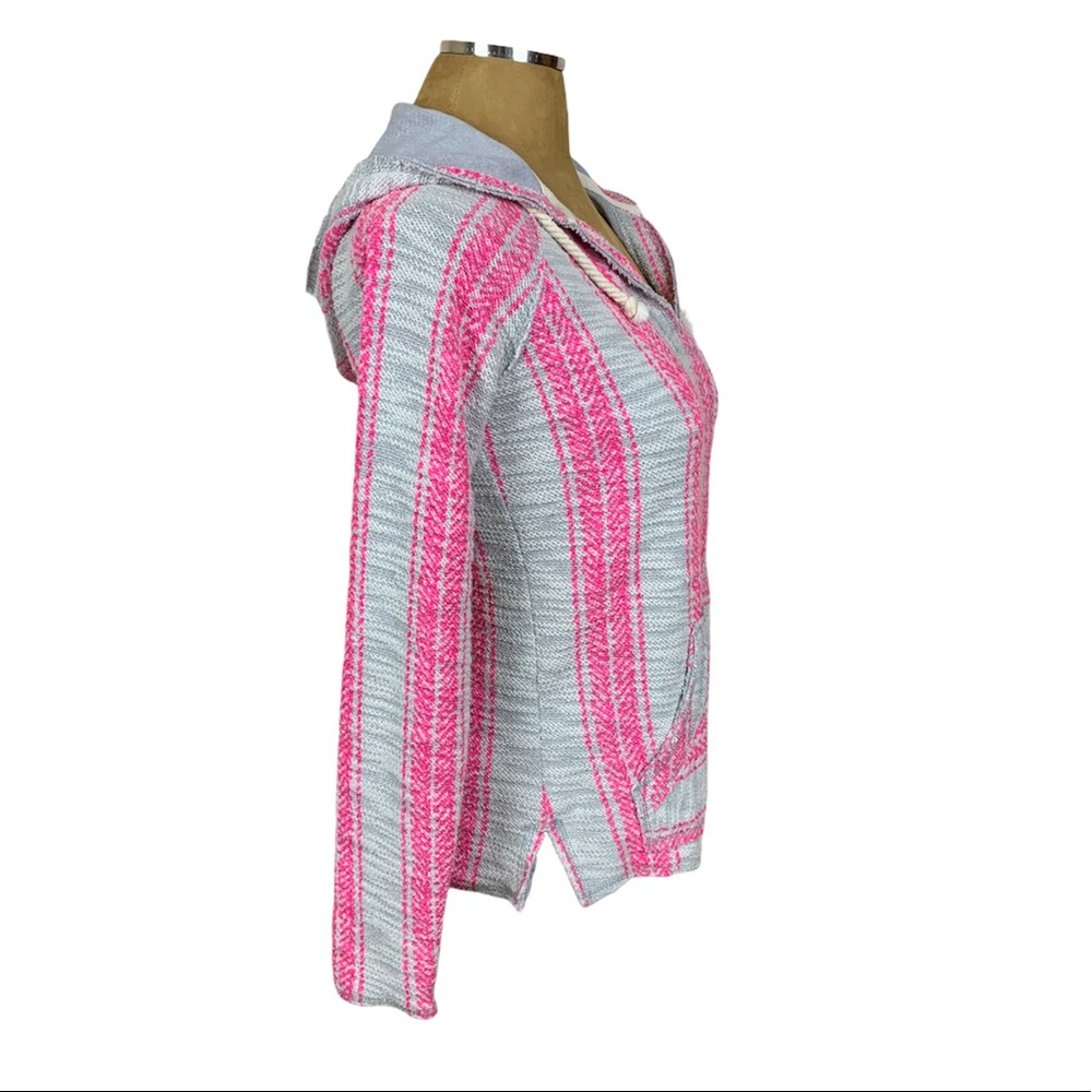 Billabong Striped Textured Knit Baja Beach Hoodie - Picture 4 of 8